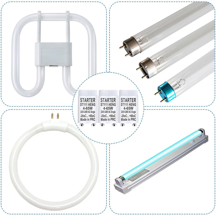 Стартер люмінесцентна лампа ST111 4-65W 220-240V люмінесцентна лампа стартер стартер довгий термін служби для люмінесцентних ламп люмінесцентне світло індивідуальне перемикання люмінесцентних ламп, 10 шт.
