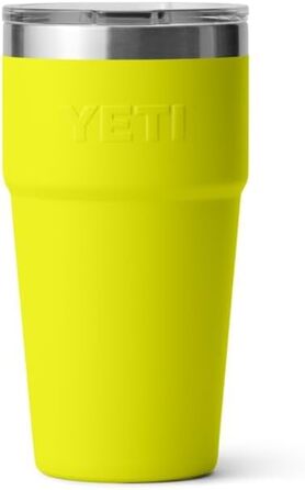 Стаканка YETI Rambler об&39ємом 591 мл (20 унцій) зі знімною кришкою MagSlider, термокружка з нержавіючої сталі, вакуумна ізоляція колір Firefly Yellow