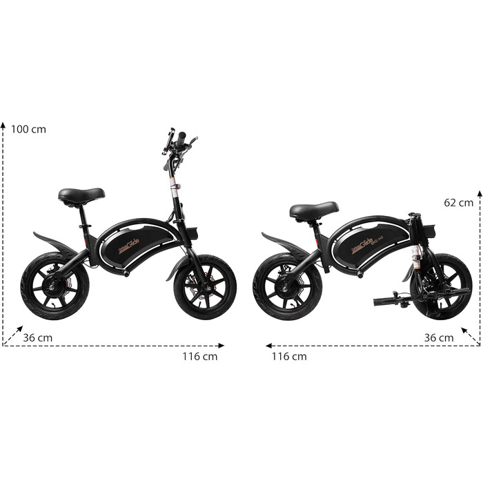 Електровелосипед-балансир Glide, чорний