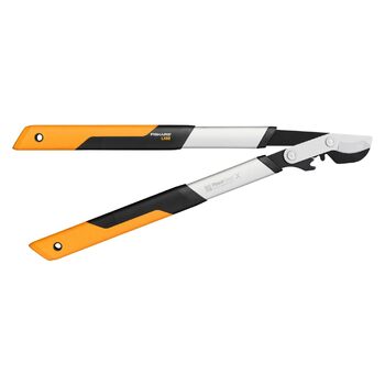 Садові секатори Fiskars PowerGear X з обхідним механізмом, з антипригарним покриттям, зі сталі високої твердості, довжина 57 см, чорно-помаранчеві, LX92-S, 1020186 LX 92 (57 см)
