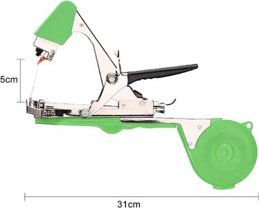 Плоскогубці для рослин, стрічкові плоскогубці tapetool ручна машина для обв'язування виноградників помідорів огірків фруктів овочів, сільське господарство садовий обв'язувальний апарат з 1 коробкою скоб і 10 рулонами стрічки зеленого кольору