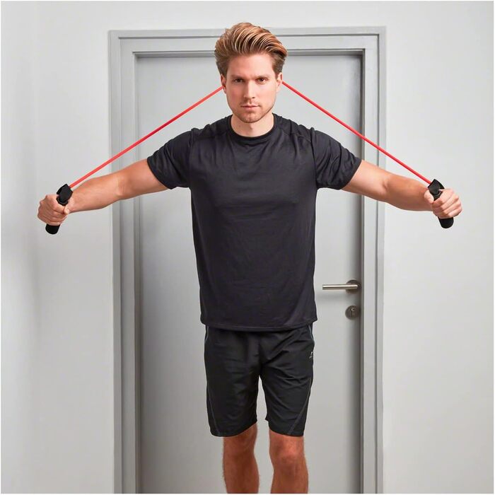 Еспандер для фітнесу, гімнастики, плечового блоку, середнього розміру - червоного кольору