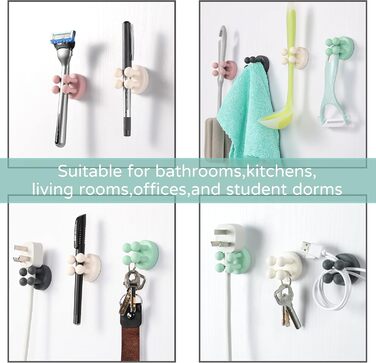 Силіконова зубна щітка Тримач для зубної щітки Тримач для бритви Багатофункціональний гачок Водонепроникний самоклеючий тримач про