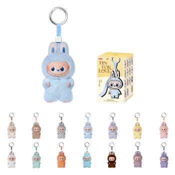 Вінілова плюшева підвіска Монстр із серії Значок для кохання, коробка-сліпа (AM), колекційна фігурка Лабубу, подарунок на Різдво та день народження для дівчаток та хлопчиків, окрема упаковка (Am)