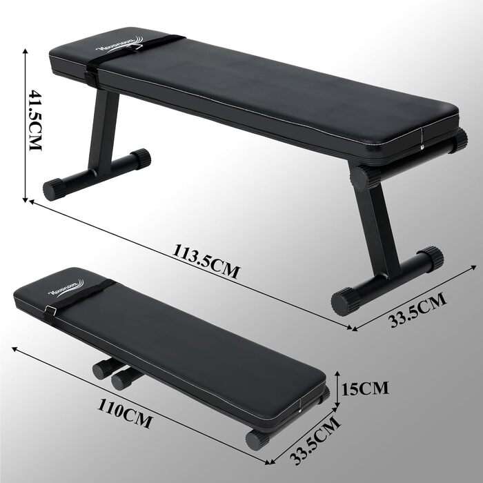 Плоска лава, складна лава для штанги, тренувальна лава, похила лава, лава для жиму лежачи, лава для сидячих пресів для домашнього використання, до 150 кг