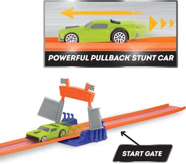 З гоночним автомобілем, петлею, вогняним кільцем, трасами, рампою іграшковий набір автомобіля для дітей від 3 років (16 предметів)