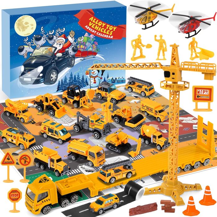 Адвент-календар iZoeL Construction Vehicles, 16 одиниць транспорту