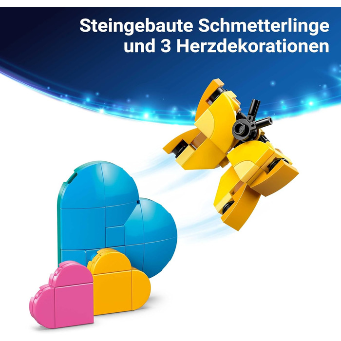 Ліло та Стіч - Набір для будівництва з 3 повітряними кульками у формі серця та 1 метеликом Креативна прикраса - Подарунок для дівчаток, хлопчиків віком від 9 років та дорослих 43257