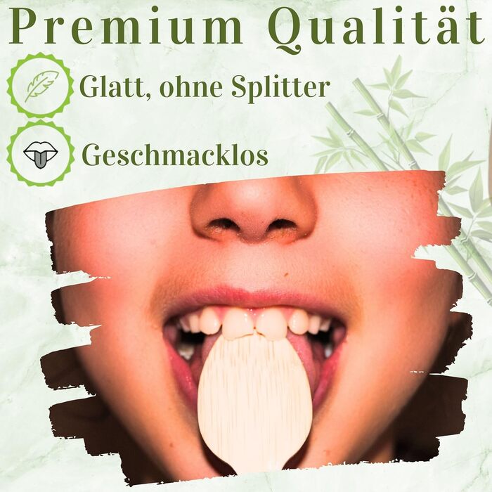 Компостованих бамбукових ложок 16 см екологічно чисті одноразові столові прибори без деревного присмаку Екологічно чисті та без присмаку Пікнік, барбекю, вечірка Claudi Home 300 ложок XL, 300