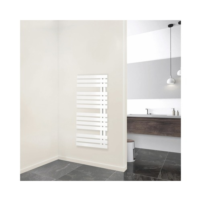 Дизайнерський радіатор SCHULTE Breda 1060x500 мм, альпійський білий, підключення знизу праве
