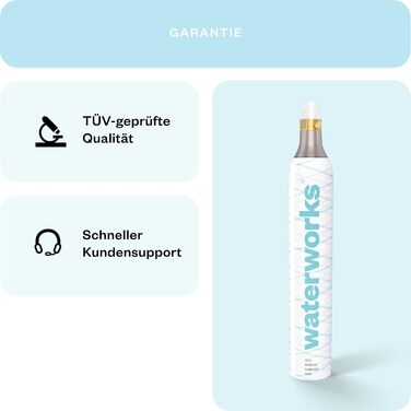 Водопровід 2 x білий балон CO2 I Підходить для виробника газованої води Quooker I Для заповнення до 60 л на заправку