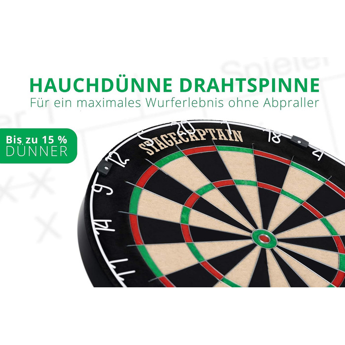 Дартс із мішенню та регульованою стійкою, чорний DBS-1715 BullsEye Pro Stagecaptain