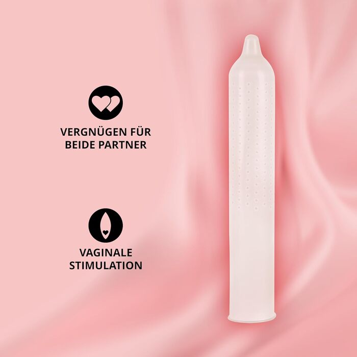 Презервативи Secura Extra Fun, упаковка з 48 шт. - 48 презервативів з шипами для безгормональної контрацепції для чоловіків, з шипами для посилення стимуляції, 48 шт. (1 упаковка)