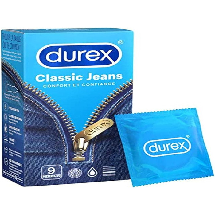 Презервативи Durex Classic Jeans комфорт і впевненість 9 презервативів