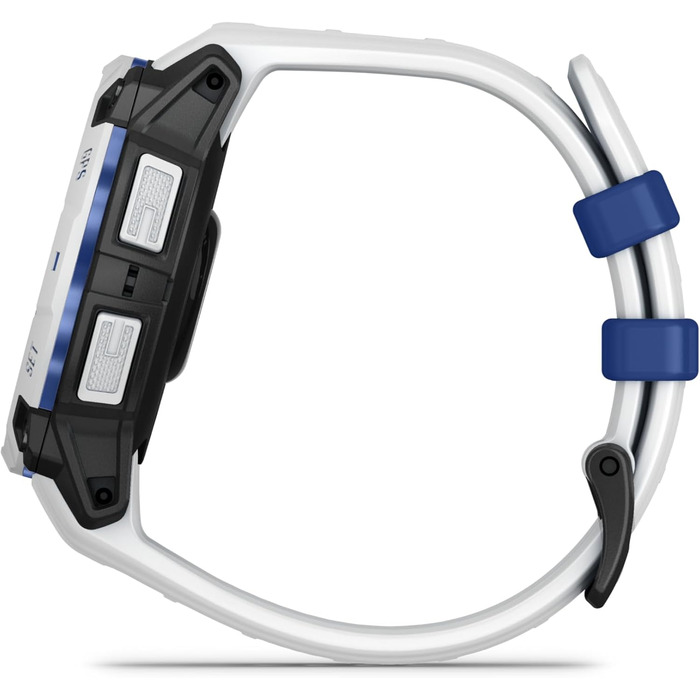 Розумний годинник Garmin Instinct 3 GPS 45 мм, сонячний, білий камінь, чорний/блакитний, 45 мм SOLAR