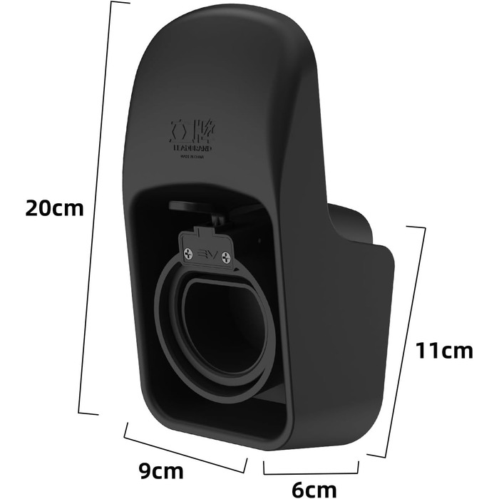 Зарядний кабель типу 2 настінний кронштейн Настінне кріплення для електромобіля з зарядними кабелями типу 2 Тримач штекера Сумісний з усіма зарядними кабелями типу 2, які відповідають стандартам ЄС