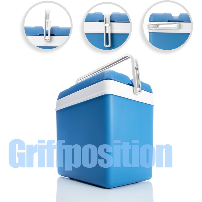 Холодильник BigDean на 24 літри - Холодильник без електрики, зберігає прохолоду до 11 годин - виготовлений з пластику - Міцний холодильник