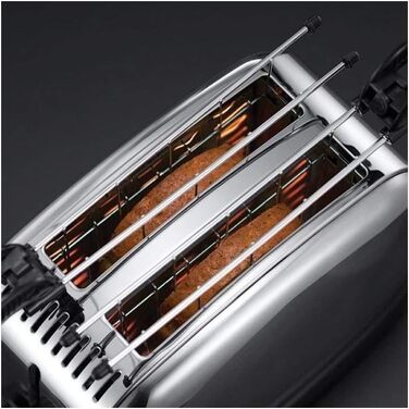 Тостер Russell Hobbs на 2 скибочки Victory з нержавіючої сталі (надширокі слоти для тостів, включаючи підставку для булочок, 6 рів