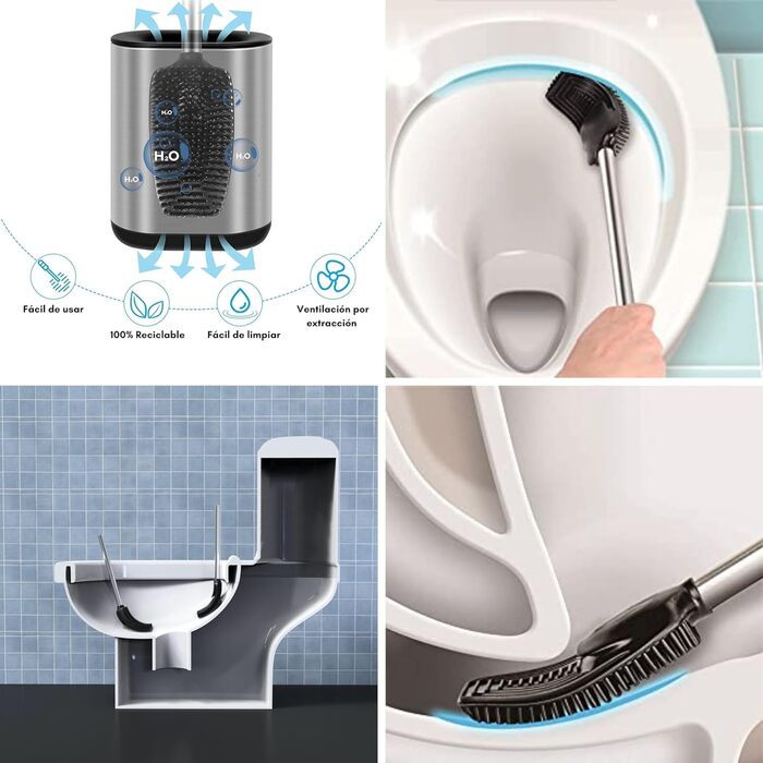 Щітка для унітазу Erreke силіконова, щітка для унітазу силіконова, щітка для унітазу силіконова, щітка для унітазу з нержавіючої с