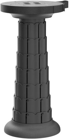 Портативний складаний стілець ALEVMOOM з подушкою, складний кемпінговий стілець, стілець для майстерні, телескопічний складний стілець для дорослих, вантажопідйомність 550 фунтів з сумкою та карабіном (чорний)