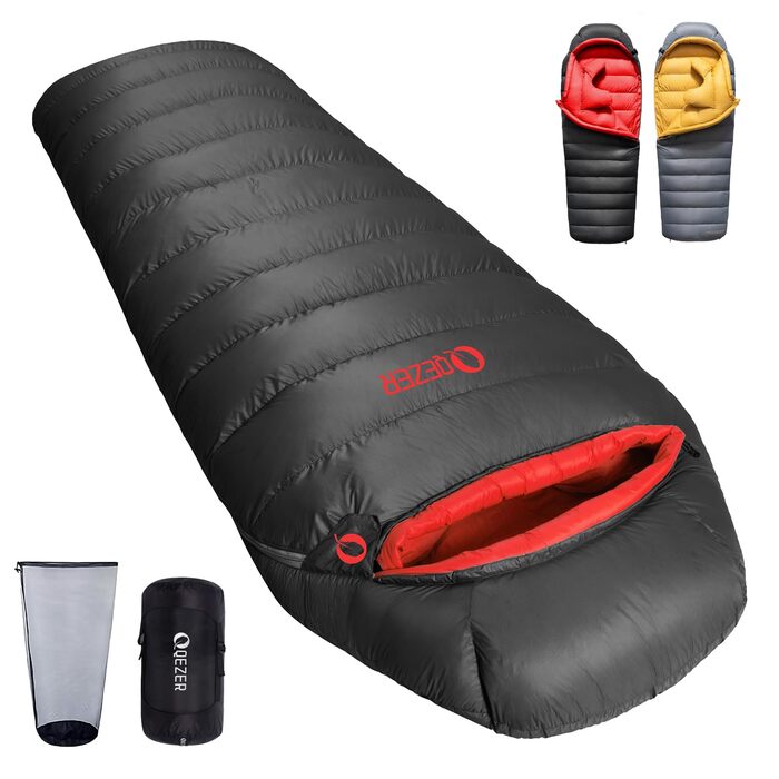 Цей зимовий пуховий спальний мішок має графенову підкладку та наповнювач 620 Power Duck Down, важить лише 1570 грамів і підходить для температур від 0C до -24C, чорний -8C