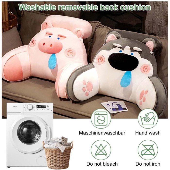 Оксамитова подушка для читання для сидіння в ліжку, подушка для читання для дорослих, подушка для читання для ліжка та дивана, подушка для спинки ліжка, клиноподібна подушка для дивана, подушка для спинки, подушка для підтримки спини, Сірий кіт, 65x40 см