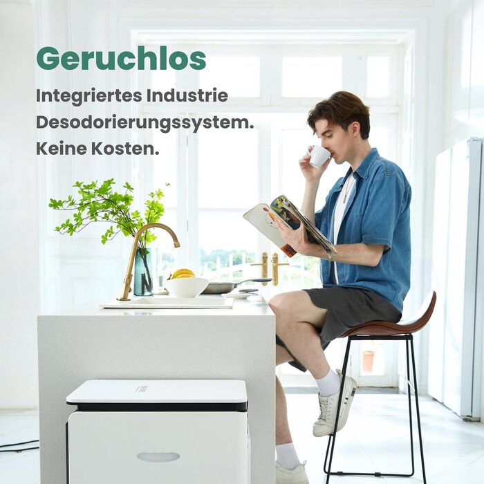 Перша в світі інтелектуальна машина для біокомпосту, постійний фільтр, справжнє компостування, Food Cycler, Become Organic Compost, електричний компостний контейнер, 19L Electric Composter Kitchen