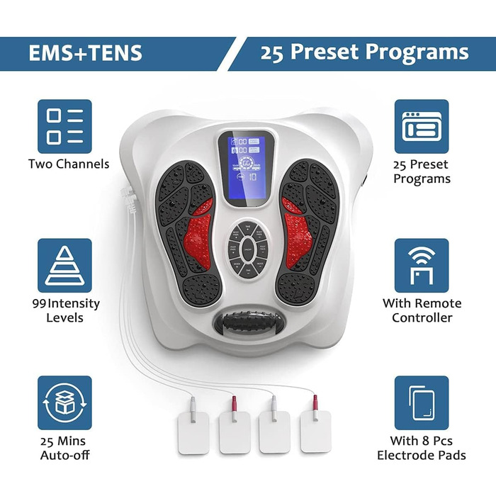 Стимулятор кровообігу для стоп і ніг Creliver-300A, EMS & TENS масажер для нервових м'язів