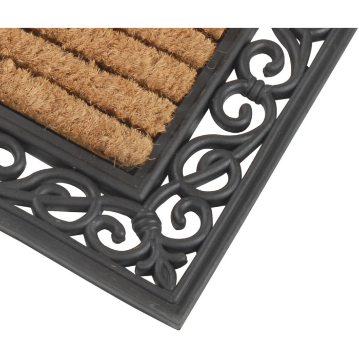 Килимок для дверей Kai Wiechmann преміум-класу з гуми та кокосу, прямокутний, 76 x 46 см, міцний