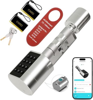 Електронний дверний замок 70 мм від 35/35 до 100 мм 50/50 Розмір із можливістю перемикання з відбитком пальця Tuya App Remote Authorization Підходить для дверей Більшість дверних замків ЄС Збірка своїми руками