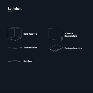 Міні-акваріум Dennerle Nano Cube 10 літрів - 20 x 20 x 25 см
