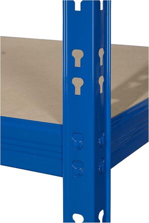 Міцний стелаж Rom 178,5 x 130 x 60 см Синє порошкове покриття 4 полиці, кожна з максимальним навантаженням 250 кг Полиця для зберігання, металева полиця, полиця для підвалу (130 x 178,5 x 60 см)