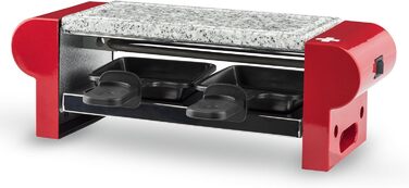 Раклетна машина H.Koenig RP2 / 2 особи / з кам'яною решіткою / 350 Вт / червоний