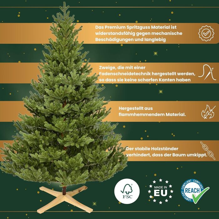 Штучна різдвяна ялинка преміум-класу 180 см TreesHouse