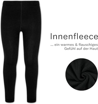 Термолегінси Kinder (2 шт. у наборі) чорні з флісом 140-152 2 шт. чорні