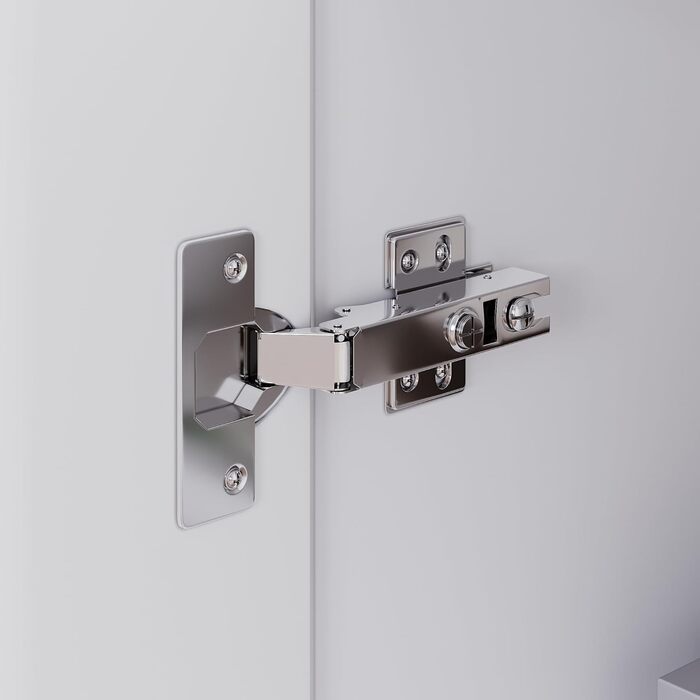 Шафа SONNI з дзеркальними дверима білого кольору, універсальна 2-дверна шафа для вашої спальні, 76 см (Ш) x 47 см (Г) x 180 см (В).