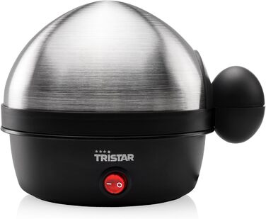 Яйцеварка Tristar EK-3076 - на 7 яєць, чорна нержавіюча сталь