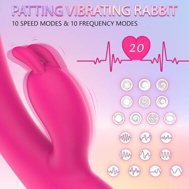 Вібратори фалоімітатора тихий і сильний клітор, G Spot Секс-іграшки з 20 режимами вібрації Функція тяги, Секс-іграшки для чоловіків Анальні вібратори Жіночі еротичні секс-іграшки для пар (Rose Red2)