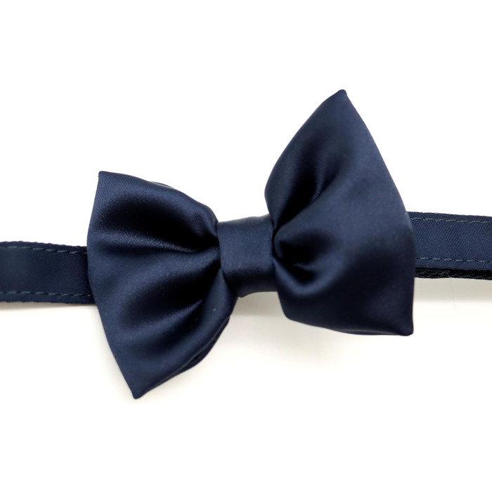 Ошийник для собак Croci Ceremony з метеликом, для весілля, блакитна тканина, сатин, срібні деталі, для малих, середніх та великих собак, розмір L/4166 см блакитний L