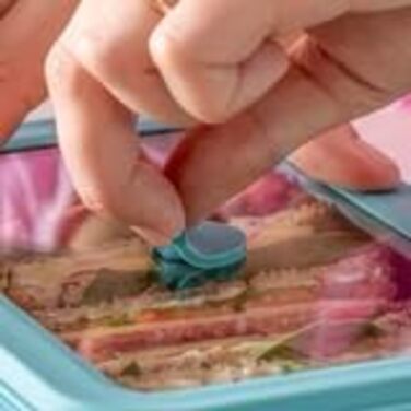 Складаний контейнер Coox об&39ємом 1 літр складний, герметичний силіконовий контейнер для зберігання продуктів зі скляною кришкою та скляним дном можна використовувати в духовці, мікрохвильовій печі, морозильній камері та посудомийній машині колір петроля