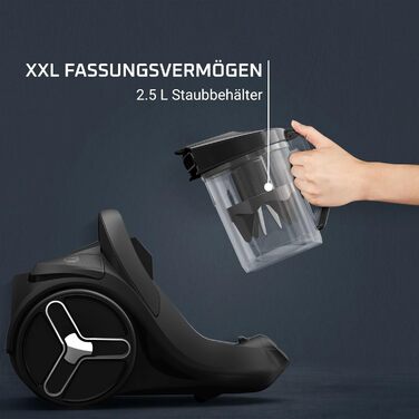 Пилосос без мішка 73 децибели 2.5 літра Чорний/зелений, 7B12