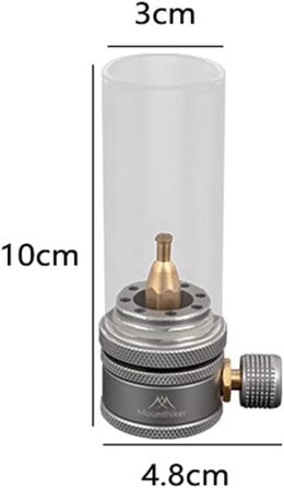 Газовий кемпінговий ліхтар, портативний алюмінієвий кемпінговий ліхтар-свічка, пропановий ліхтар, газовий ліхтар із заправкою, EN417, клапан Lindal, газовий ліхтар для кемпінгового намету (газовий ліхтар)