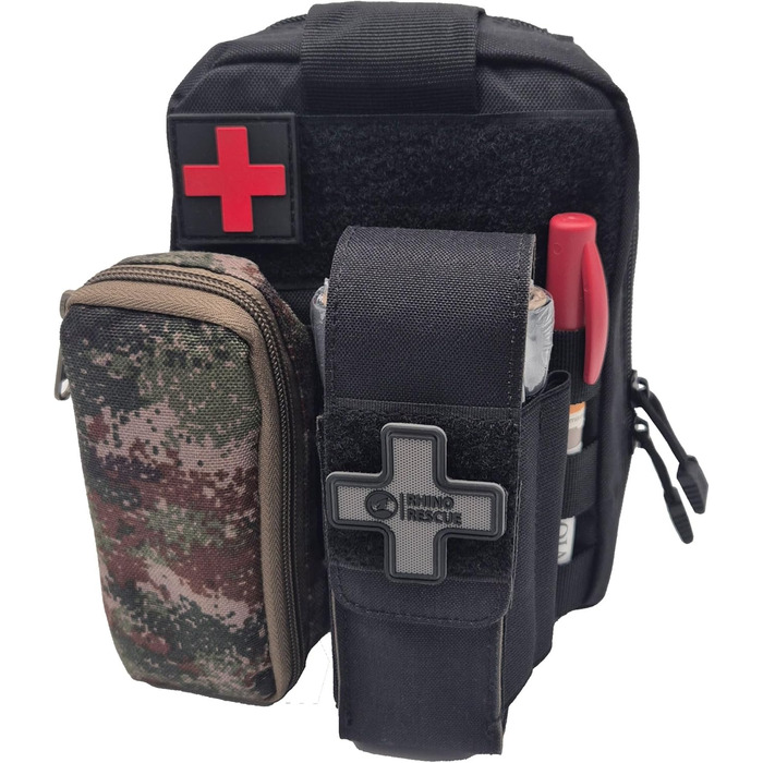 Аптечка першої допомоги для виживання, аптечка Molle з джгутом, кровоспинний бинт, гідрогелевий перев'язувальний матеріал, рятувал