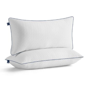 Подушка BedStory 40x80 з регульованим наповнювачем Мікрофібра 950 г x 2, комфортна для готелів Сертифіковано Oeko-TEX 100 Дихаюча та придатна для прання в пральній машині Для дивана усіх положень для сну 4080 см