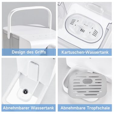 Диспенсер для гарячої води Watus, миттєвий диспенсер для води, диспенсер для води з фільтрацією та підігрівом, включає 3 фільтруючі картриджа. Фільтруйте воду для зменшення вапняного нальоту, хлору, свинцю та міді у водопровідній воді