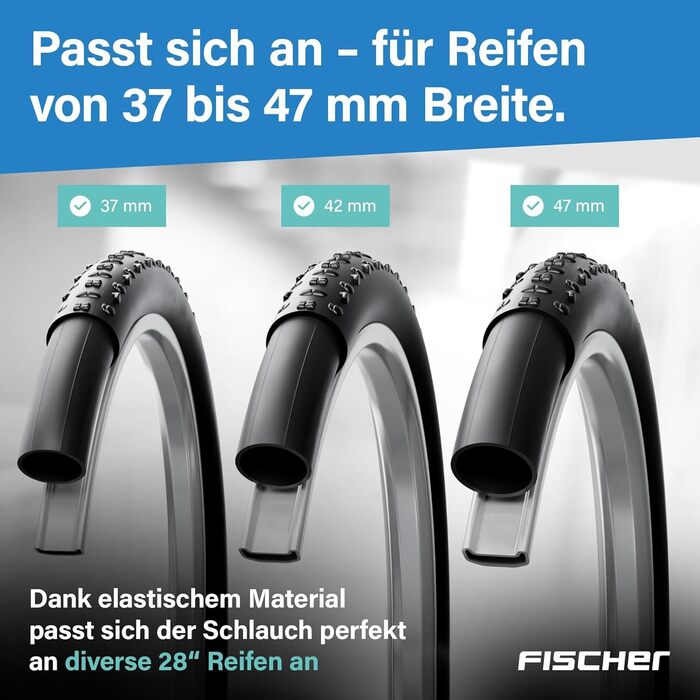 Камери для велосипеда Fischer 28 дюймів для ETRTO 35/50-622 Автоніпель Якісні велосипедні камери для міських та туристичних велосипедів Міцні, еластичні та довговічні 28 камери 35/50-622 (набір з 2 шт.)