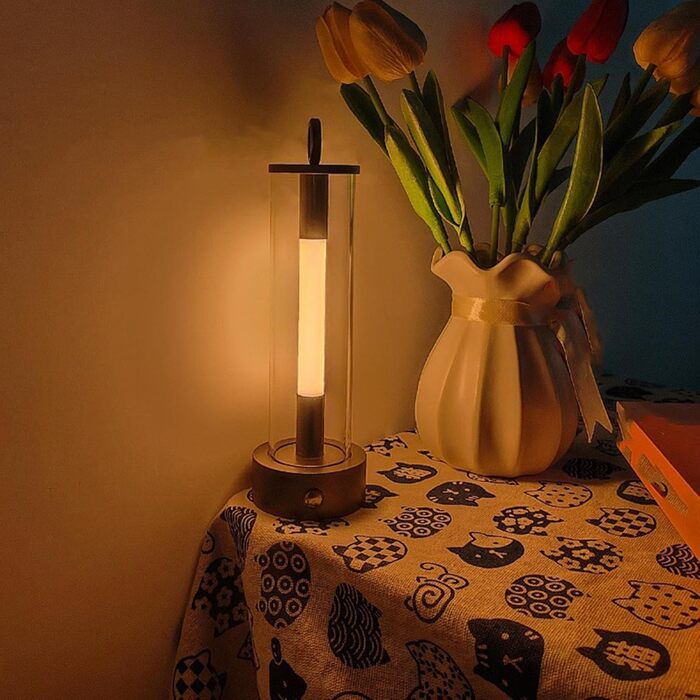 Ліхтар для кемпінгу Підвісний ліхтар з 3 режимами, портативний ліхтар з USB-акумулятором 2000 мАг для кемпінгу, до 18 годин, для дому, приміщень, спальні, вулиці, походів, скелелазіння, подорожей, нічний, сірий