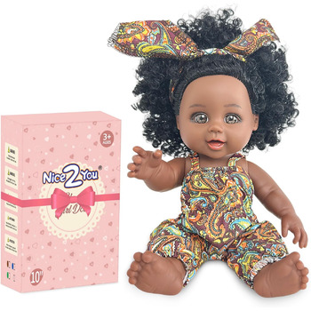 Африканська лялька для дітей Fashion Play Doll Kids Girls, 2you Black Doll 10 Inch Baby Doll