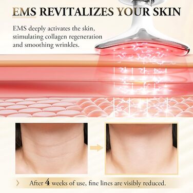Масажер для обличчя проти зморшок, ANLAN Пристрій для краси обличчя з 3 режимами, 45 V Face Beauty Meter Пристрій для обличчя для підтяжки шкіри та підтяжки EMS Масаж обличчя для жінок Чоловіки V Shape Face Пристрій для обличчя білий