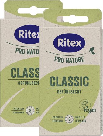 Презервативи Ritex Pro Nature Classic, ультратонкі, натуральні, 16 шт
